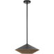 Alora Mood Daphne 1 Light 15 inch Matte Black and Brown Cotton Rope Pendant Ceiling Light