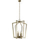 Abbotswell 6 Light 24.75 inch Natural Brass Large Foyer Pendants Ceiling Light, Large