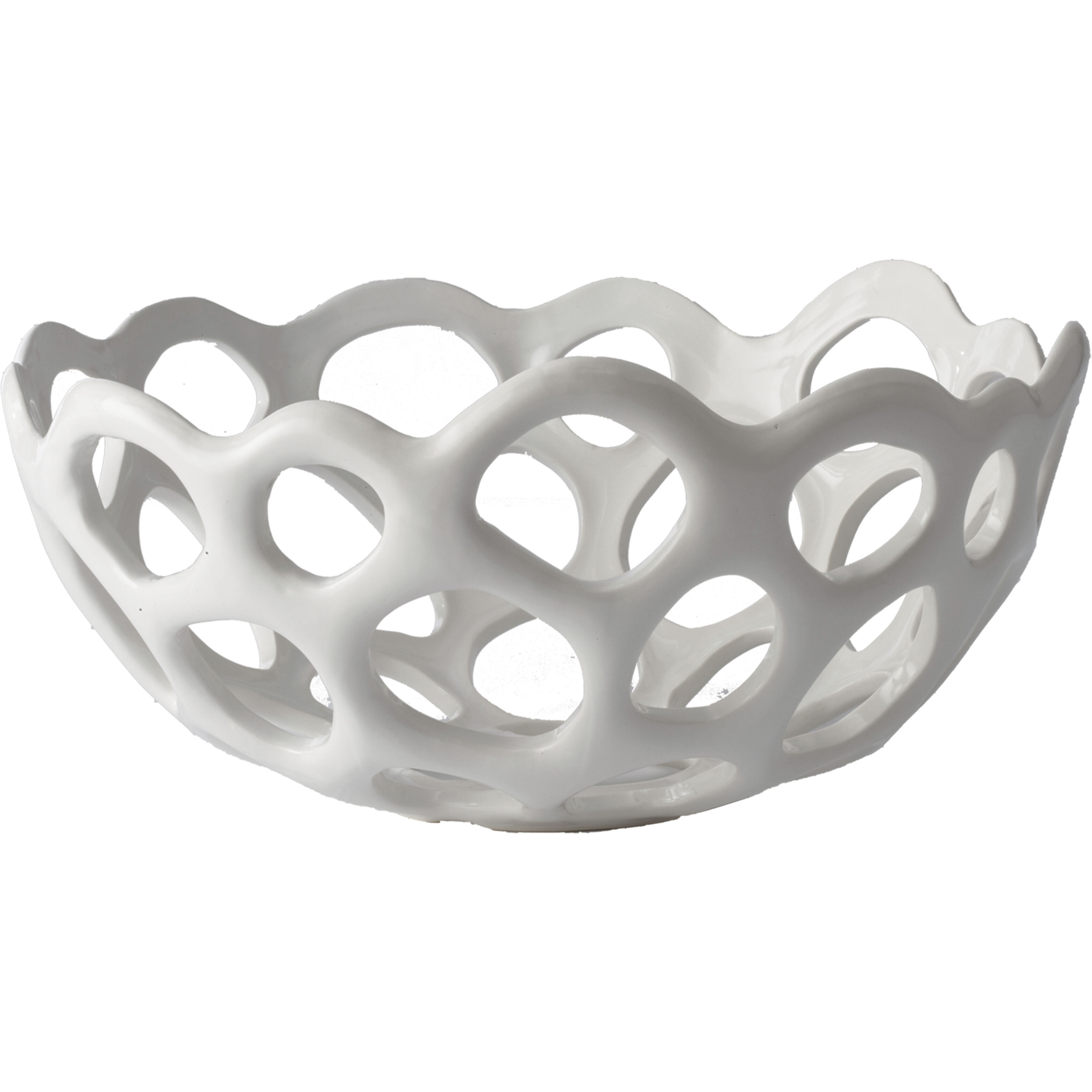 Perforated Porcelain 12 X 6 inch Bowl