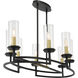 Hillstone 8 Light 45.25 inch Soft Brass And Sand Coal Island Light Ceiling Light