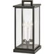 Estate Series Weymouth 3 Light 20.25 inch Oil Rubbed Bronze Outdoor Pier Mount Lantern in Non-LED, Large
