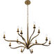 Dorianne 12 Light 34 inch Textured Dusken Brass Chandelier Ceiling Light