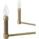 Mcgill 6 Light 40 inch Natural Brass Chandelier Ceiling Light