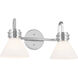 Farum LED 19.25 inch Chrome Bathroom Vanity Light Wall Light