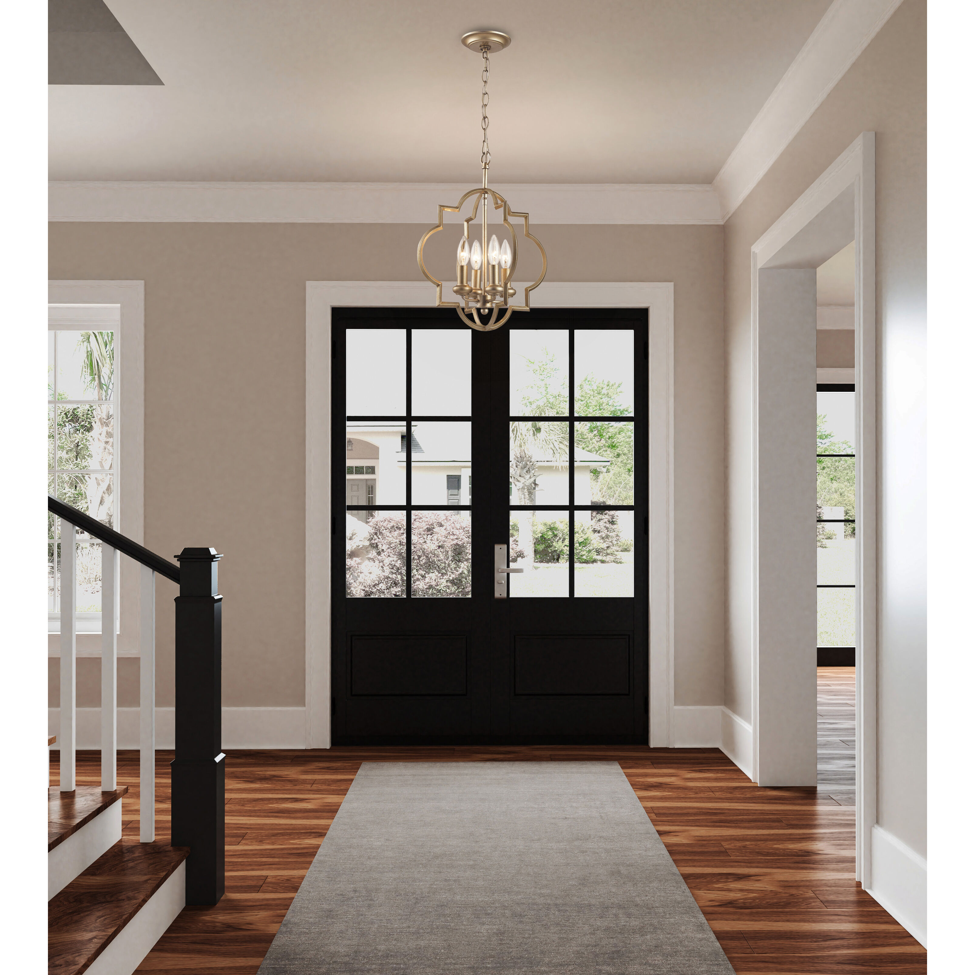 Chandette 4 Light 14 inch Aged Silver Chandelier Ceiling Light