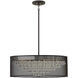 Fiona LED 30 inch Black Foyer Light Ceiling Light, Semi-Flush Mount