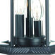 Dover 3 Light 19 inch Matte Black Exterior Wall Mount