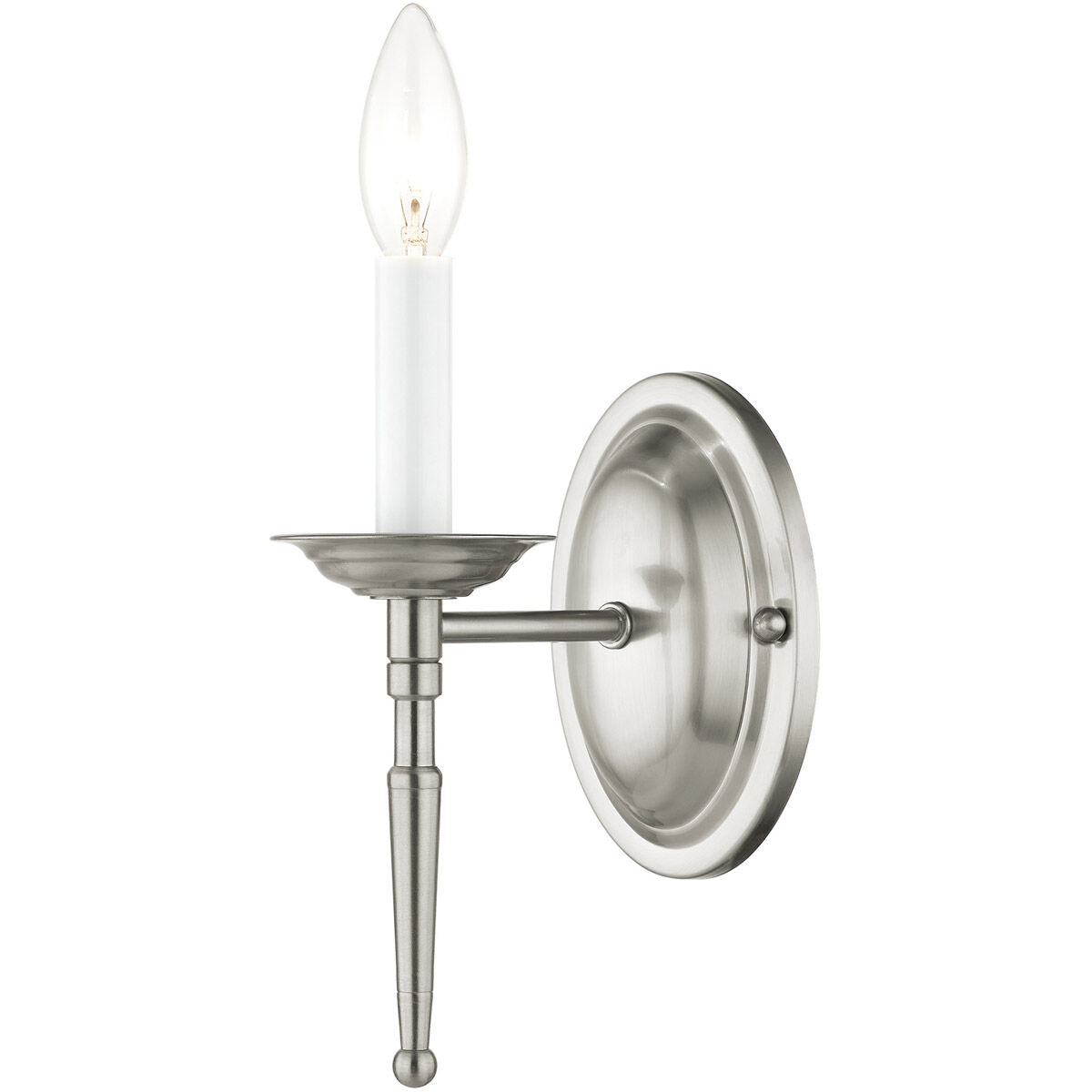 Williamsburgh 1 Light 4 inch Brushed Nickel Wall Sconce Wall Light