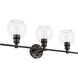 Syracuse 3 Light 28 inch Black Wall sconce Wall Light