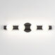 Cabaret 4 Light 21.65 inch Matte Black Bathroom Wall Light