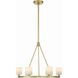 Aragon 6 Light 22.75 inch Soft Brass Chandelier Ceiling Light
