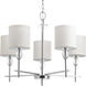 Status 5 Light 28 inch Polished Chrome Chandelier Ceiling Light