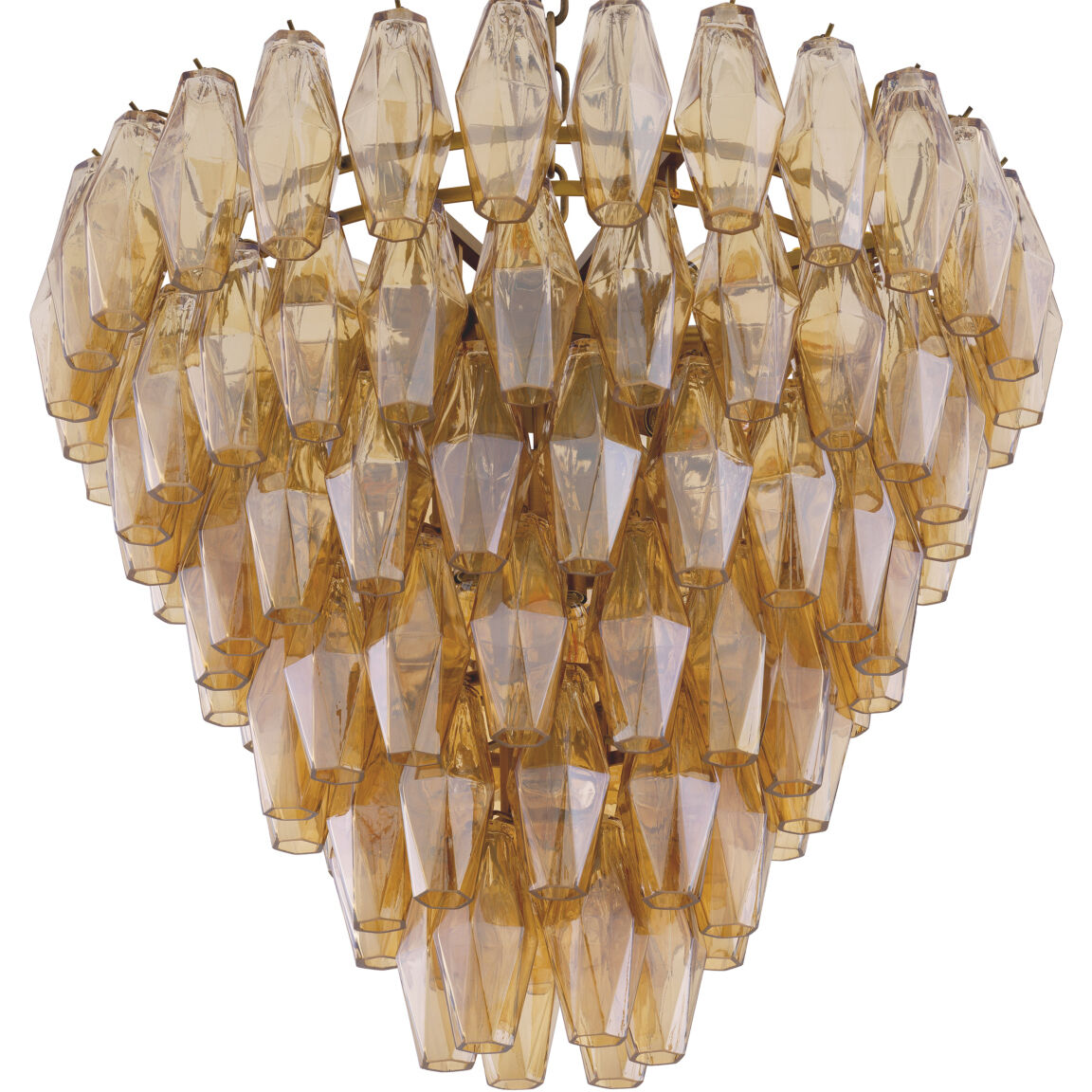 Benini 17 Light 25.59 inch Amber Glass Chandelier Ceiling Light, Small