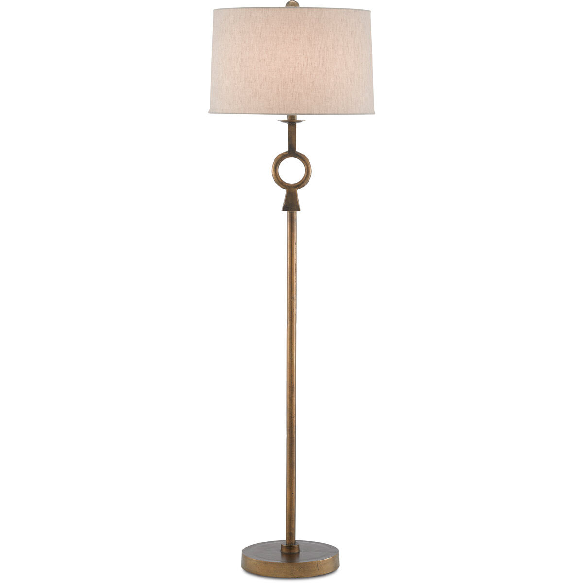 Germaine 62 inch 150 watt Antique Brass Floor Lamp Portable Light