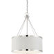 Delphi 6 Light 19 inch White with Polished Nickel Acccents Pendant Ceiling Light in White/Polished Nickel