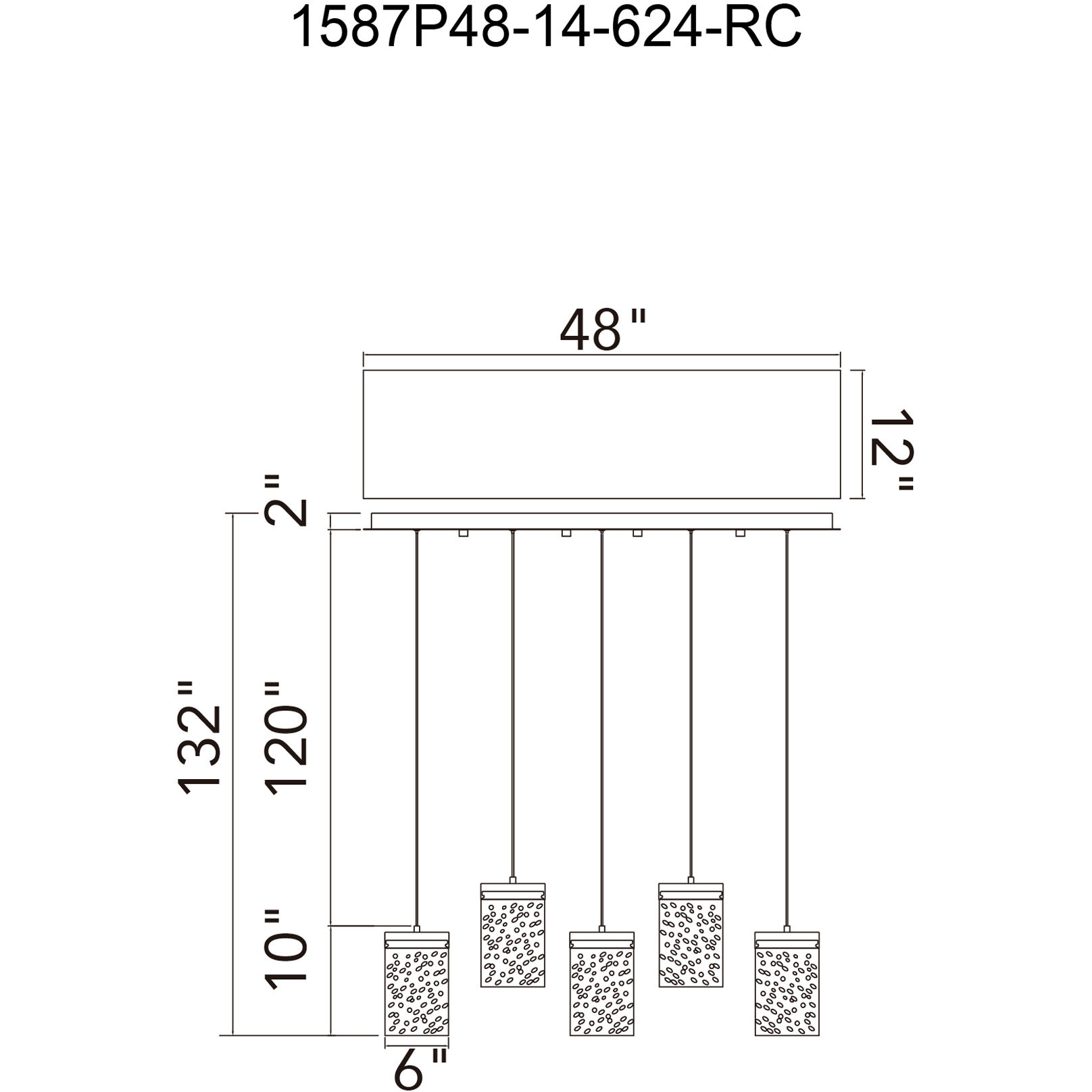 Lava LED 48 inch Brass Chandelier Ceiling Light