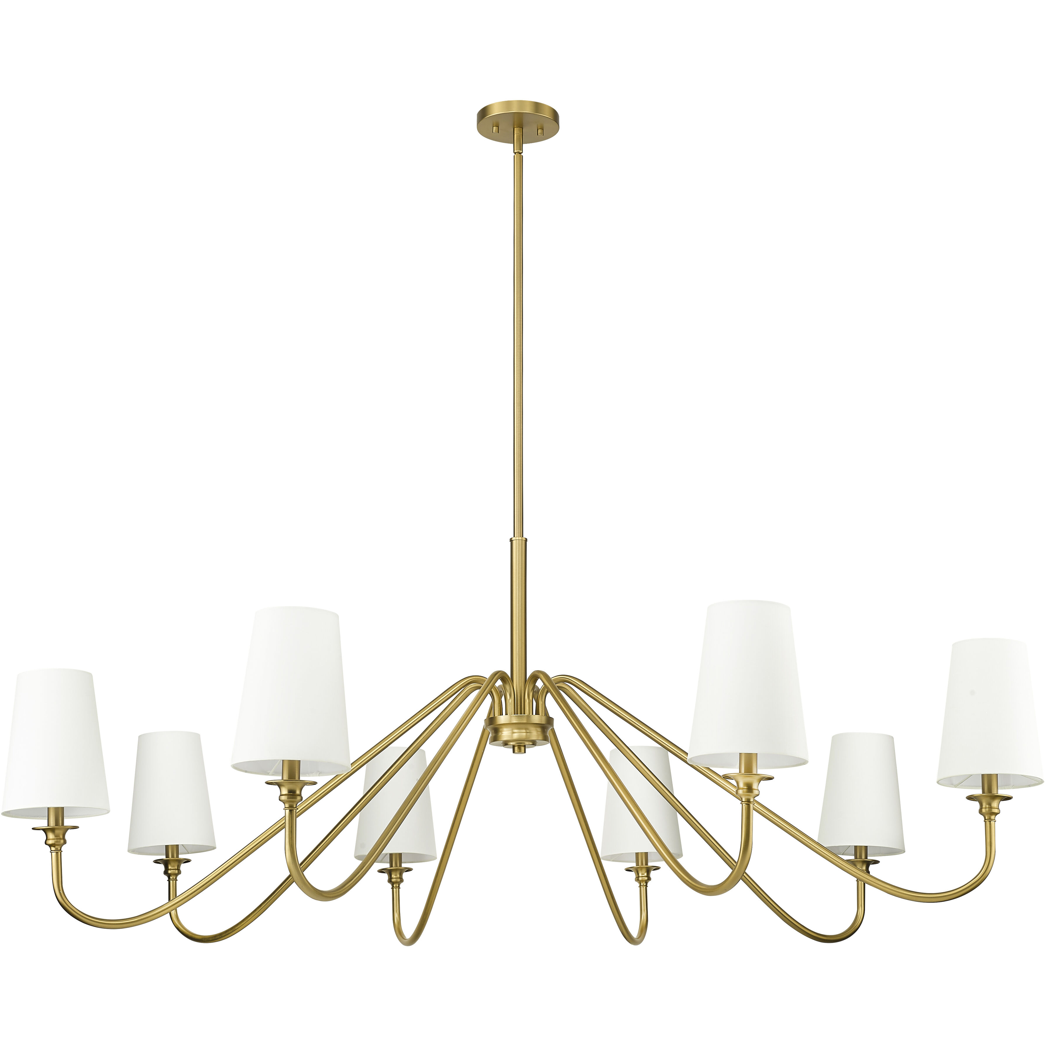 Gianna 8 Light 60.25 inch Modern Gold Chandelier Ceiling Light