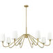 Gianna 8 Light 60.25 inch Modern Gold Chandelier Ceiling Light