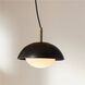 Glaze 1 Light 12 inch Antique Brass, Matte Black Ceramic Pendant Ceiling Light