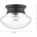 Alora Mood Marcel 1 Light 10.88 inch Matte Black Flush Mount Ceiling Light