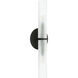 Wand 2 Light 4 inch Matte Black Wall Sconce Wall Light