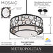 Mosaic 4 Light 24 inch Oil Rubbed Bronze Pendant Ceiling Light