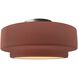 Radiance Collection - Tier 1 Light 12 inch Canyon Clay Semi-Flush Ceiling Light, Form+Finish+Function