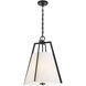 Mansfield 3 Light 18 inch Matte Black Pendant Ceiling Light, Essentials