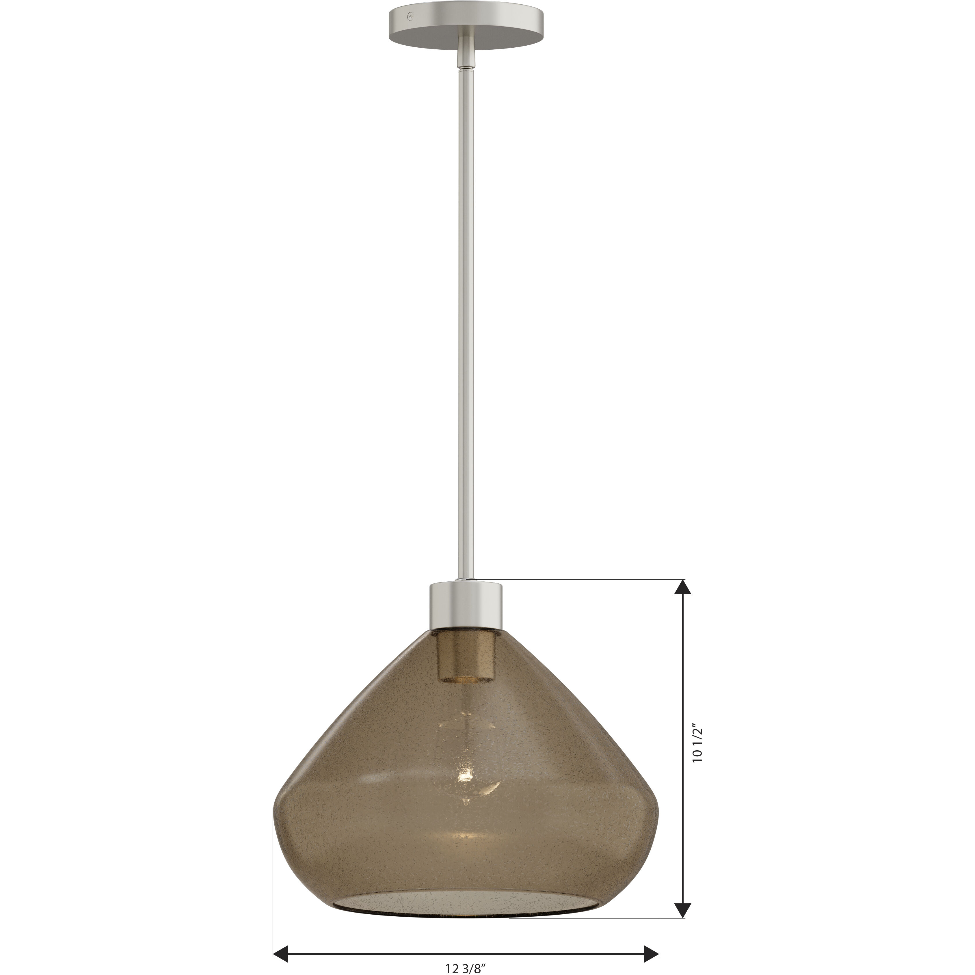 Elaris 1 Light 12.5 inch Brushed Nickel Pendant Ceiling Light