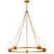 Kristy 5 Light 41.75 inch Distressed Gold Chandelier Ceiling Light