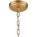 French Country 9 Light 36 inch Natural Brass Chandelier Ceiling Light, Converts to Semi Flush