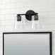 Baker 2 Light 14 inch Matte Black Vanity Light Wall Light