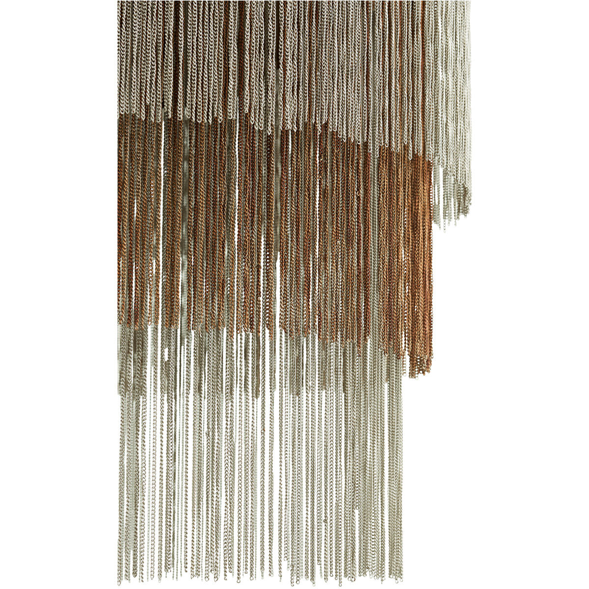 New World 3 Light 18 inch Silver and Bronze Pendant Ceiling Light