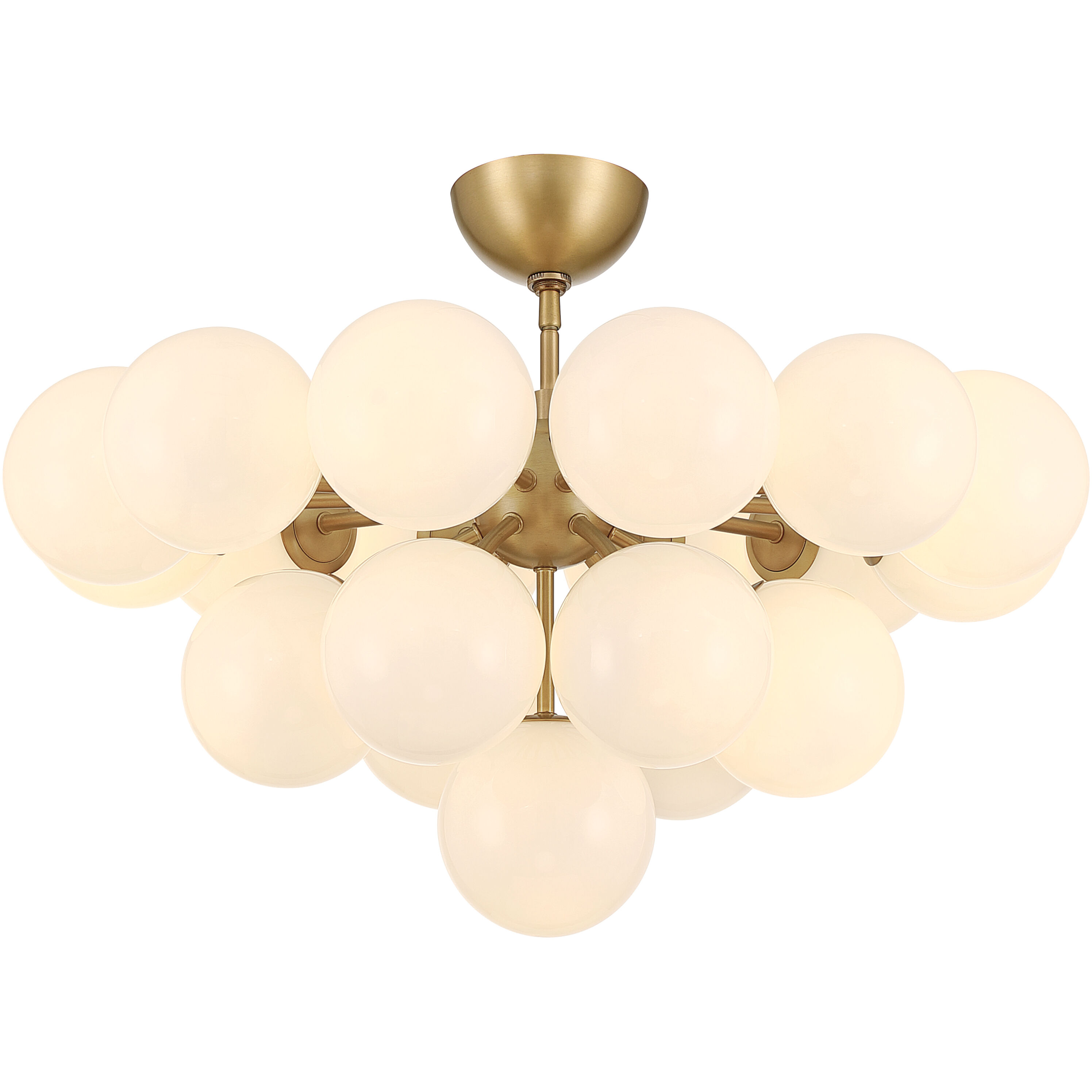 Lunara 19 Light 28 inch Legacy Brass Convertible Chandelier/Semi-Flush Mount Ceiling Light