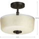 Alexa 2 Light 12 inch Antique Bronze Semi-Flush Mount Ceiling Light
