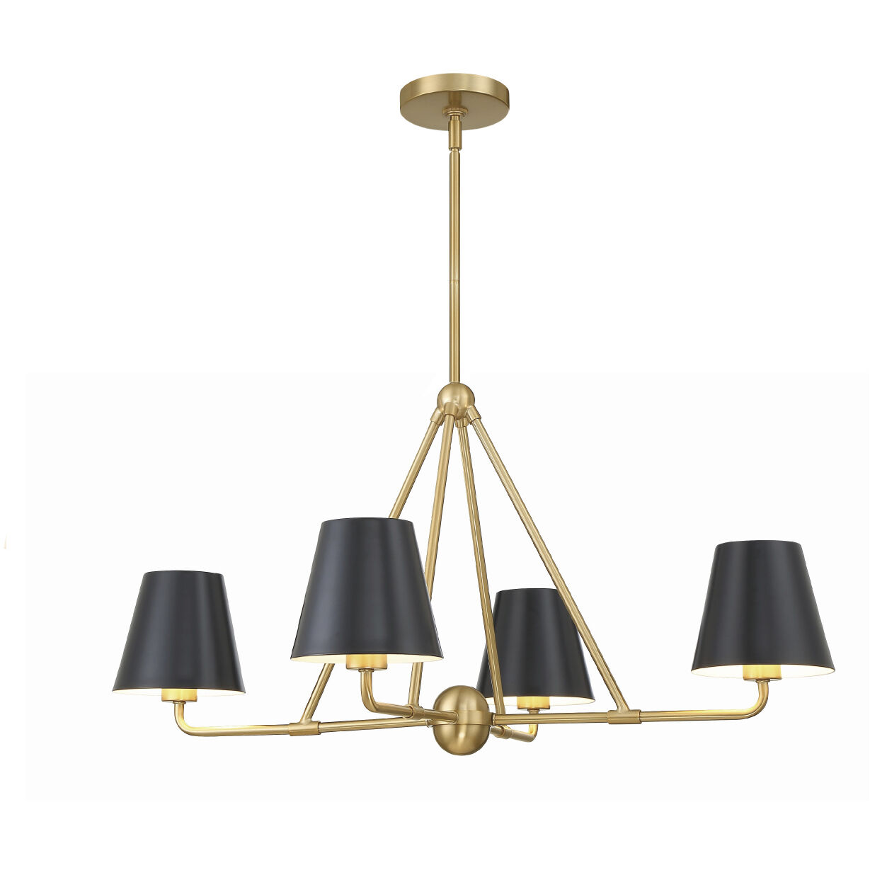 Xavier 4 Light 31.75 inch Vibrant Gold Chandelier Ceiling Light