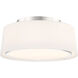 Stevens 3 Light 18 inch Polished Nickel Semi Flush Ceiling Light