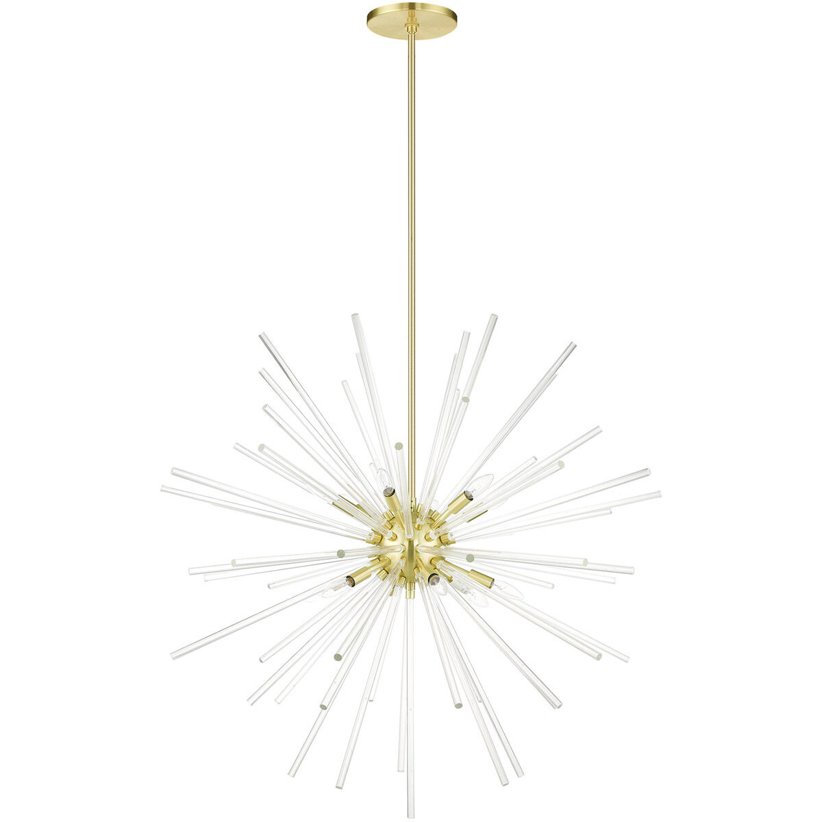 Utopia 12 Light 42 inch Satin Brass Foyer Pendant Chandelier Ceiling Light