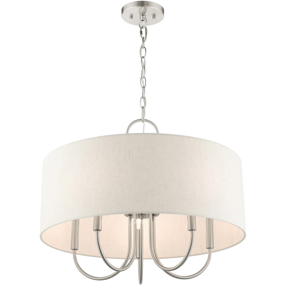 Blossom 5 Light 22 inch Brushed Nickel Pendant Chandelier Ceiling Light