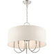 Blossom 5 Light 22 inch Brushed Nickel Pendant Chandelier Ceiling Light