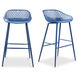 Piazza 37 inch Blue Outdoor Barstool