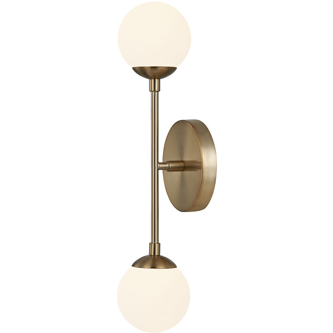 Fusion Collection - Noho Family 2 Light 4.5 inch Brushed Brass ADA Wall Sconce Wall Light in 4" D x 4.5" W x 16.5" H, EVOLV