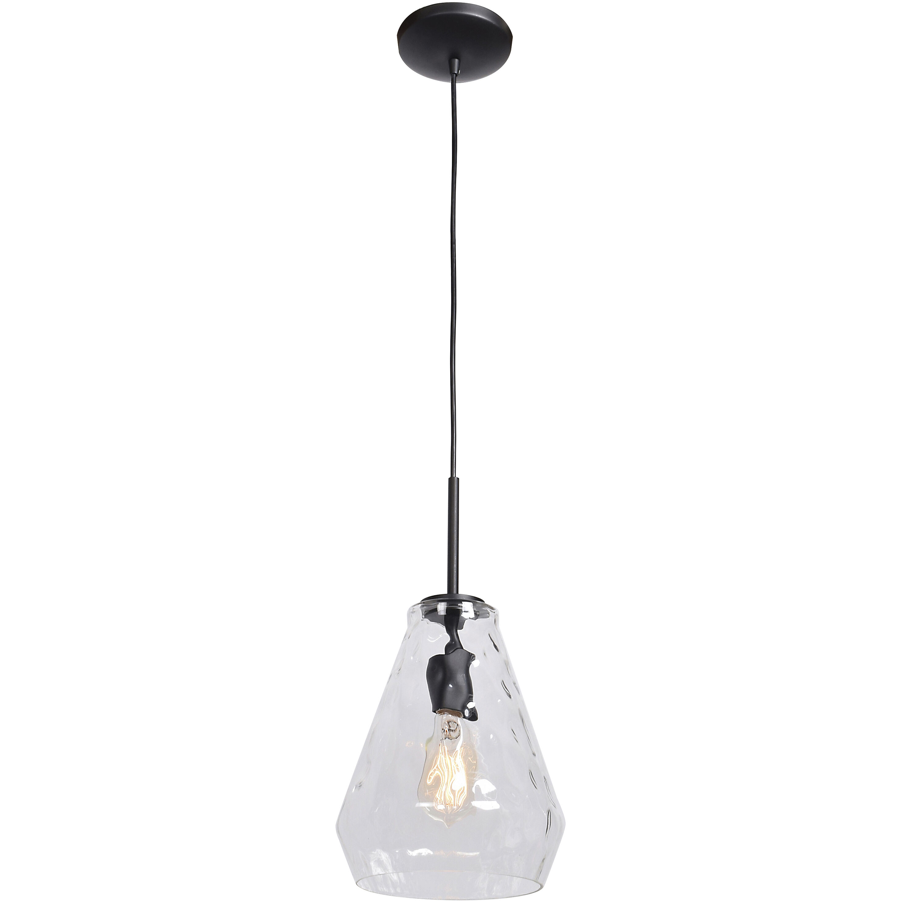 Simplicite 1 Light 9 inch Black Pendant Ceiling Light