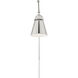 Bayard 25 inch 60.00 watt Polished Nickel Swing Arm Wall Wall Light