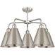 Ballston Cone 5 Light 26 inch Satin Nickel Chandelier Ceiling Light in Brushed Satin Nickel