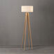 Quattro 61 inch 14 watt Natural Ash Floor Lamp Portable Light