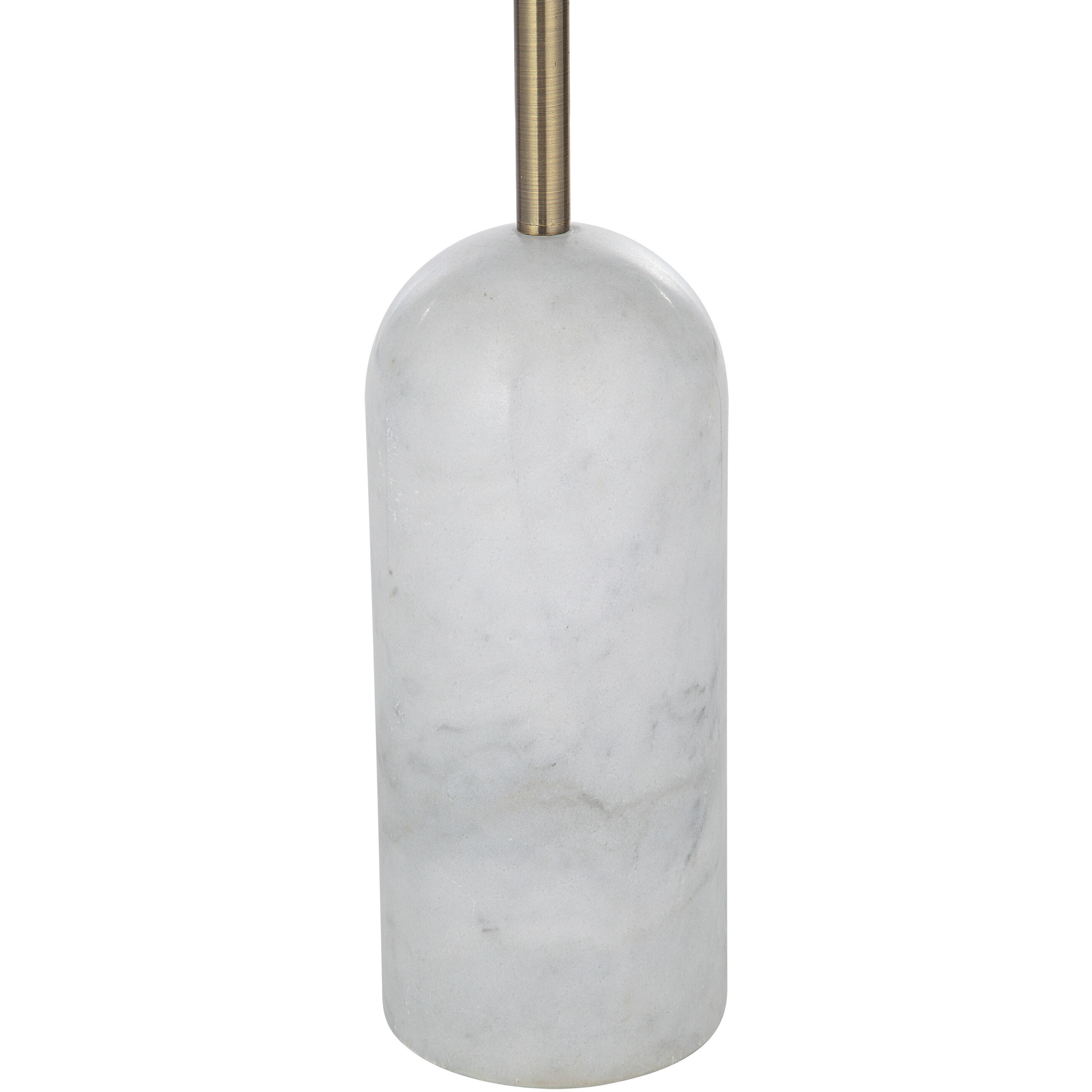 Lozica 62.5 inch 100 watt Antique Brushed Brass and Honed White Floor Lamp Portable Light