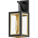 Neoclass 2 Light 18 inch Black/Gold Outdoor Wall Mount
