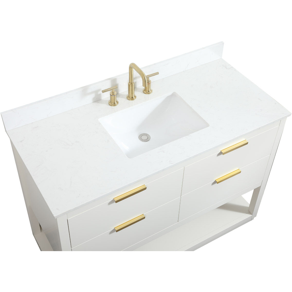 Larkin 48 X 22 X 34 inch White Vanity Sink Set