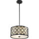 Arabella 2 Light 16 inch Black Pendant Ceiling Light, Convertible to Semi-Flush